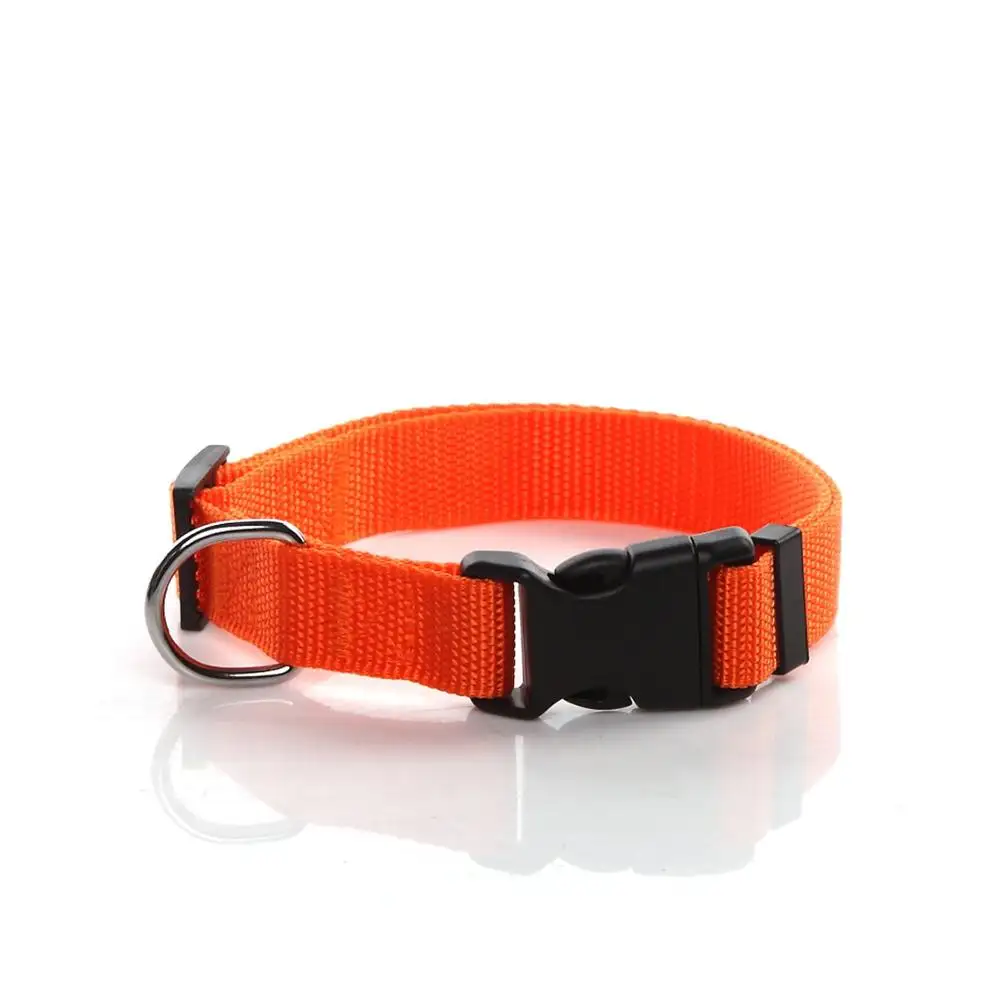 Ajustable en blanco de Nylon liso formación Pitbull Collar de perro de Collar de perro personalizado