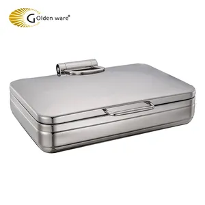 Goldene Ware 11L edelstahl doppelwandigen isolierten buffet chafing dish elektrische kostwärmer