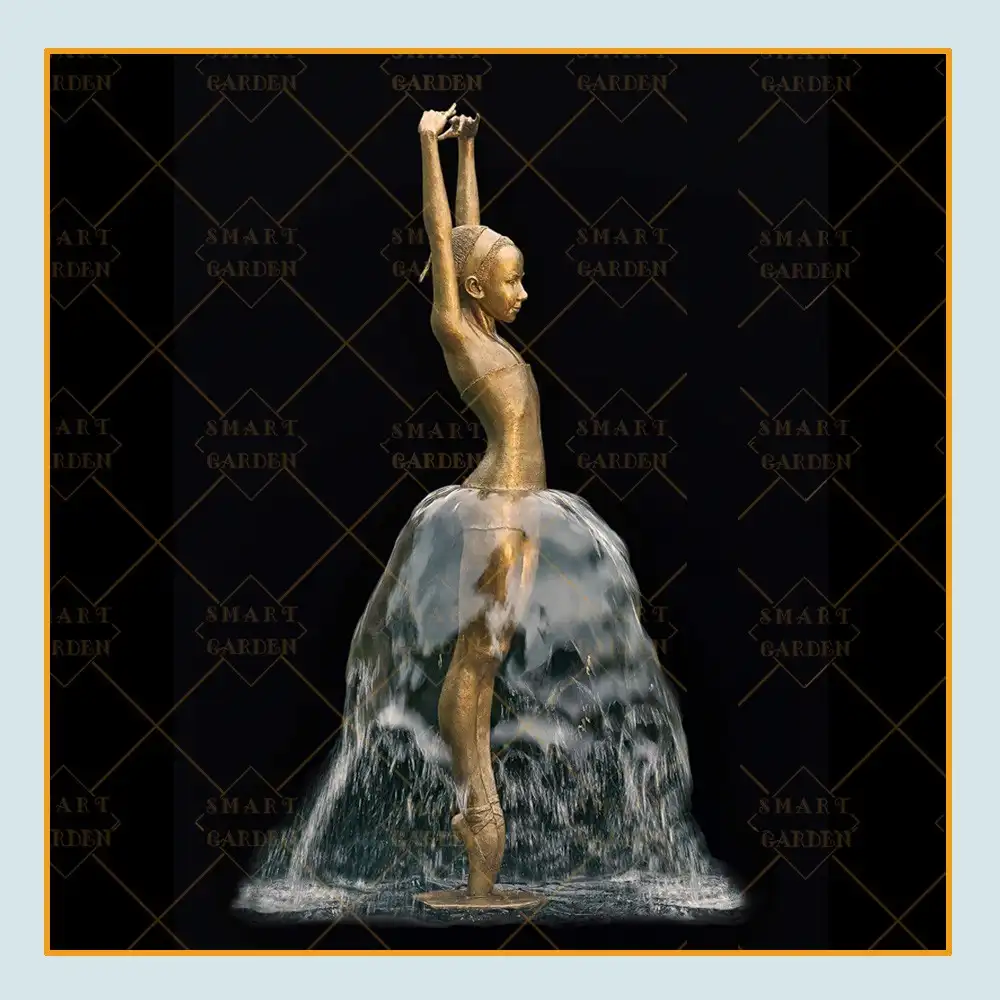 Fuente de agua desnuda de bronce con estatua para mujer, gran oferta, jardín, ornamental, baile, 2019