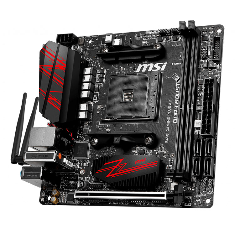 PCパーツ MSI B450I GAMING PLUS AC Mini-ITX MSI B450I Gaming Plus AC AM4 Mini-ITX B450I GAMING PLUS AC B&H