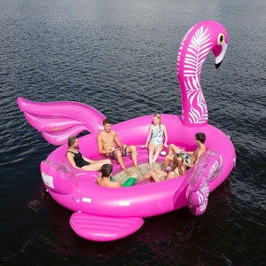 Flamingo Sun <span class=keywords><strong>Pleasure</strong></span> Grand îlot flottant gonflable pour 6 personnes, pour les fêtes et les loisirs aquatiques - Product Image 2
