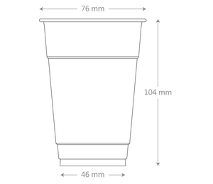 Riiqi R-280 PLA 9oz 280ml 96mm de diamètre Tasses biodégradables écologiques pour boissons et emballages industriels - Product Image 4