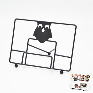 Soporte de tapa de metal con diseño de búho negro único - Product Image 2