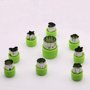 9 Pcs Stainless Steel Vegetable <strong>Cutter</strong> <strong>Shapes</strong> Set Mini Pie Fruit and <strong>Cookie</strong> Stamps Mold - Product Image 2