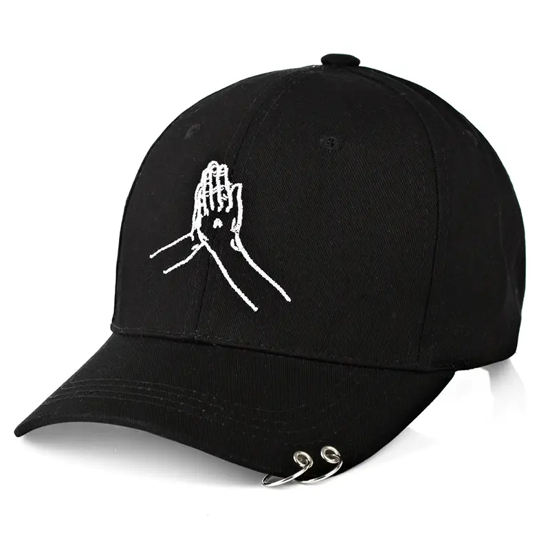 Commercio all'ingrosso anello circolare il cappello di sport/marchio del ricamo Personalizzato a mano tessuto nero della protezione di sport/cappello della protezione