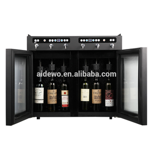 Thép không gỉ cửa kính rượu vang mát Dispenser 6 chai nhiệt độ không đổi điện cho thanh màu đen - Product Image 6