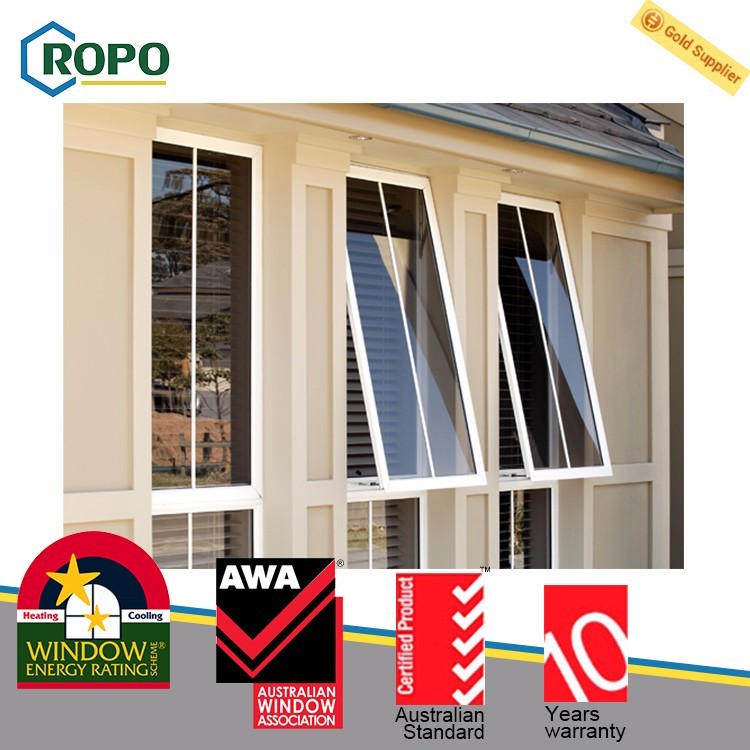 Personnalisé double vitrage UPVC/PVC windows, pas cher auvent fenêtre en verre fenêtre