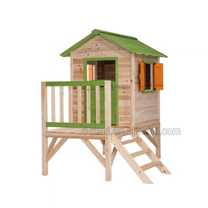 <span class=keywords><strong>Casa</strong></span> de juegos de <span class=keywords><strong>madera</strong></span> para niños con escalera y tobogán - Product Image 1