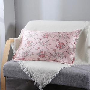 Commercio all'ingrosso 100% <span class=keywords><strong>federa</strong></span> di seta 3 cm bordo busta stile 16 Momme rosa stampato singolo lato <span class=keywords><strong>per</strong></span> la casa Hotel tessuto <span class=keywords><strong>per</strong></span> dormire - Product Image 2