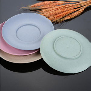 OEM logo rond <span class=keywords><strong>comestible</strong></span> paille de blé collation <span class=keywords><strong>assiette</strong></span> de fruits pour vente - Product Image 4