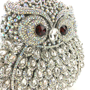 Elegant <strong>Owl</strong> Crystal Evening Clutch <strong>Bag</strong> in Guangzhou OCCI Factory OC3550