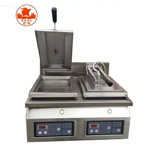 Automatische Gürtel art Fisch garnelen knödel Samosa Frittier maschine automatische Erdnuss brat maschine