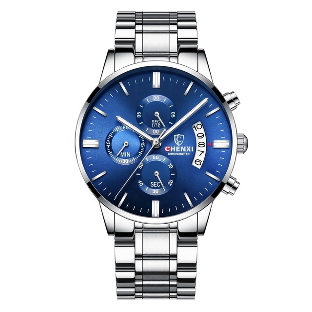 Wholesale Men Watch Custom Logo Waterproof Chrono Japan Movement Quartz Stainless Steel Watch