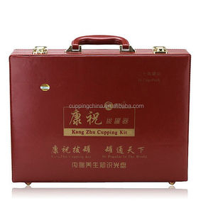 <span class=keywords><strong>Kangzhu</strong></span> Set Bekam Cangkir Plastik, Sarung Kulit Merah 19 Cangkir Cina - Product Image 4