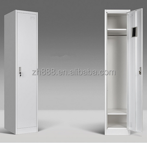 Armoire métallique à une porte avec miroir / Armoire de chambre / Casier en acier à une porte avec 2 niveaux - Product Image 1