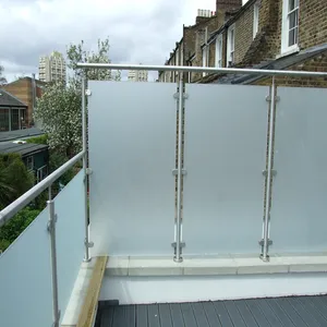 Outdoor Satin Acid Etched Privacy Divider/Milchglas Balkon Balustrade