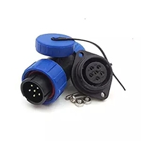 Connecteur Circulaire Étanche WEIPU 25A Mâle-Femelle IP68 pour Audio, Vidéo, LED - Connecteurs d'Alimentation 4 Broches 2P pour Panneau - Vente en Gros