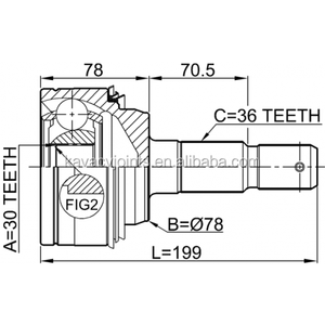 <span class=keywords><strong>CV</strong></span> JOINT TO-ZZE132A48ด้านนอก <span class=keywords><strong>CV</strong></span> JOINT 29X55X26 - Product Image 5