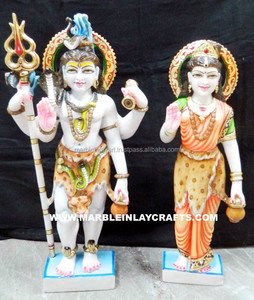 Makrana Marble Shiv Parvati Statue - Product Image 1