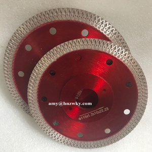 Lame de scie diamant pour coupe de carreaux de céramique, coupe de carreaux de céramique ultra-mince, turbo à jante continue pressé à chaud de 115 mm - Product Image 2