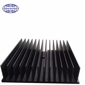 Dissipatore di calore per estrusione di alluminio verniciato a polvere nero cina produttori di profili in alluminio per radiatori superiori - Product Image 4