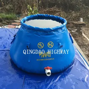 Household used collapsible PVC rain water collection tank, 1000 l water tank