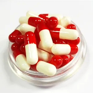 NEW red and white size 0 empty hard gelatin capsules halal
