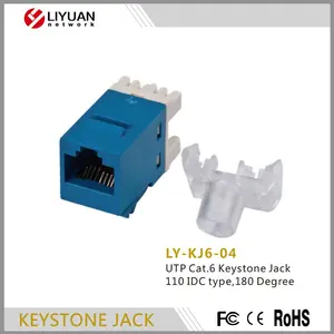 LY-KJ6-04ネットワーク110 idcタイプrj45 cat.6 utpキーストーンジャック
