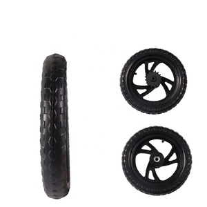 Tricycle pour enfants de couleur violette Roue en mousse PU avec jante en PVC à fleurs Vélos pour enfants, vélo d'équilibre Frein à patin HONG <span class=keywords><strong>TENG</strong></span> Plastique/pvc Polissage - Product Image 4