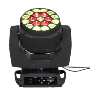 Big K10 Mắt Ong 19X15 Wát LED Dmx Dj Di Chuyển Rửa Zoom Rgbw 4in1 Đèn