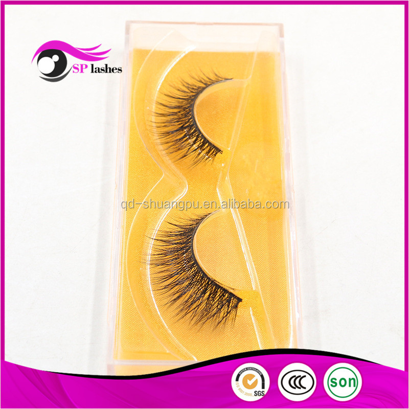 Private Label Réel Vison Faux Cils de Vison Fourrure Faux Cils