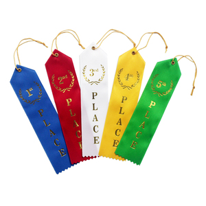 Wholesale Blank Polyester Satin Ribbon Premium Award Ribbons 1st 2nd 3rd Place For School