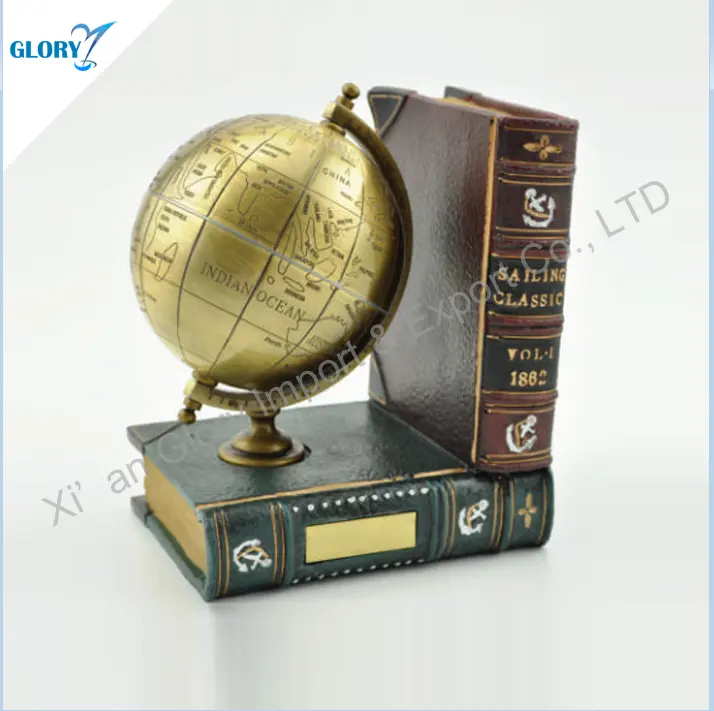 Customized New Design Resin Globe Book Shape For Souvenir