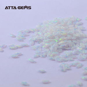 17B Reddish Trắng Tạo Opal Marquise Cắt 4X2Mm Đá Opal Thô Tổng Hợp Opal Thô - Product Image 2