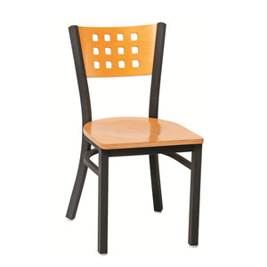 Diferentes de grabado láser estilo espalda Silla de metal para <span class=keywords><strong>restaurante</strong></span> de cadena - Product Image 1