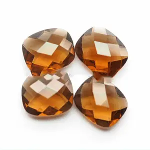 Top quality double checker brown gemstone, brown cz gemstone, brown gems