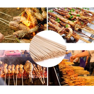 Bâtons de kebabs ronds en bambou, outils de barbecue, de haute qualité, avec logo, ustensile de cuisine - Product Image 5