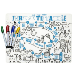 Personnalisé imprimer <span class=keywords><strong>table</strong></span> mat 100% de qualité alimentaire silicone produit napperons pour enfants - Product Image 1