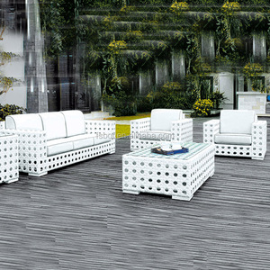 Scava fuori del <span class=keywords><strong>giardino</strong></span> esterno divano set rattan mobili in alluminio <span class=keywords><strong>bianco</strong></span> divano esterno HFA-021 - Product Image 3