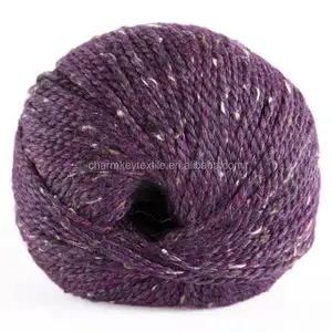 2014 Best selling fancy blended merino alpaca wool yarn with deep violet color