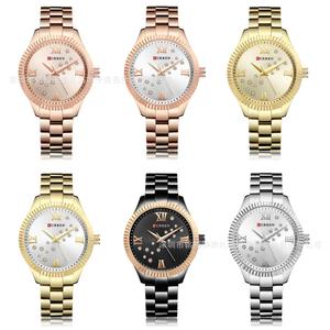 Orologio CURREN 9009 <span class=keywords><strong>da</strong></span> <span class=keywords><strong>Donna</strong></span>, Marca di Lusso, Orologio con Strass, Orologio <span class=keywords><strong>da</strong></span> Polso al Quarzo Elegante per Signore, Reloj Mujer - Product Image 6