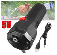 Moteur de tournebroche pour barbecue 1,5 V CC USB, support métallique étanche, rotateur certifié CE, accessoires pour barbecue au charbon de bois