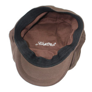 사용자 정의 남성 여성 봄 여름 빈티지 솔리드 코튼 뉴스 보이 모자 탄성 8 패널 더블 레이어 영국 스타일 일반 베레모 - Product Image 6