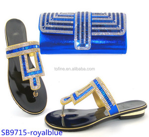 Commercio all'ingrosso tacco basso pantofola africano <span class=keywords><strong>scarpe</strong></span> <span class=keywords><strong>da</strong></span> <span class=keywords><strong>sposa</strong></span> e borse Set per le donne - Product Image 2