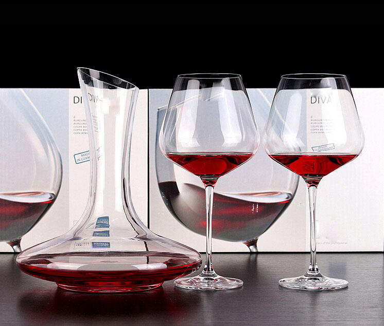 Mouth Blown Crystal Glass Wine Decanter 750ml Wine Decanter Glass