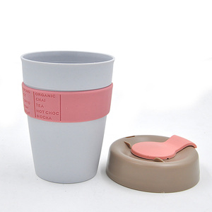 Muestra <span class=keywords><strong>gratis</strong></span> 350 ML Termo Taza De Café, Taza de Café De plástico con Banda de Silicona - Product Image 5
