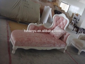 Style européen tissu royale chaise / chaise de salon de style européen / antique chaise longue - Product Image 4