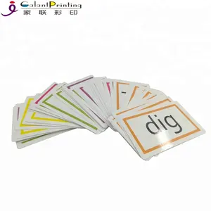 Custom Educational Learning Paper Animal Children Memory Baby Flash Cards Printing For Kids