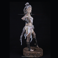 Figurine de princesse guerrière de fantasy sombre, statue en résine sexy et très détaillée, effet de bataille endommagée, ornement de collection artistique pour bureau
