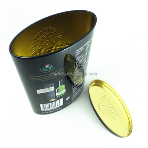Scatole di Latta Personalizzate per Biscotti in Rilievo, Contenitori per Latte in Polvere, Scatole in Latta per Regali, Forma Ovale, Lattine in Metallo - Product Image 3